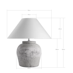 Bundle Roman Lamp - White Coolie Shade