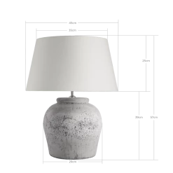 Bundle Table Lamps Roman Lamp - Off White Shade