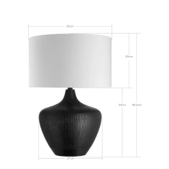 Bundle Grooved Black Lamp