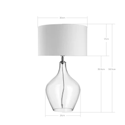 Bundle Romie Glass Lamp - White Drum Shade Sale