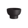 Wikholm Form Ceramic Black Pedestal Bowl - Large Plant Pots