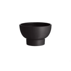 Wikholm Form Ceramic Black Pedestal Bowl - Small