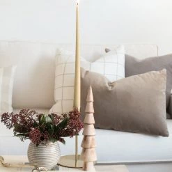 Charles Farris Olive Tapered Dinner Candle Candles & Holders