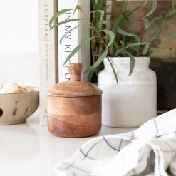 Bloomingville Mini Acacia Wood Jar Kitchen