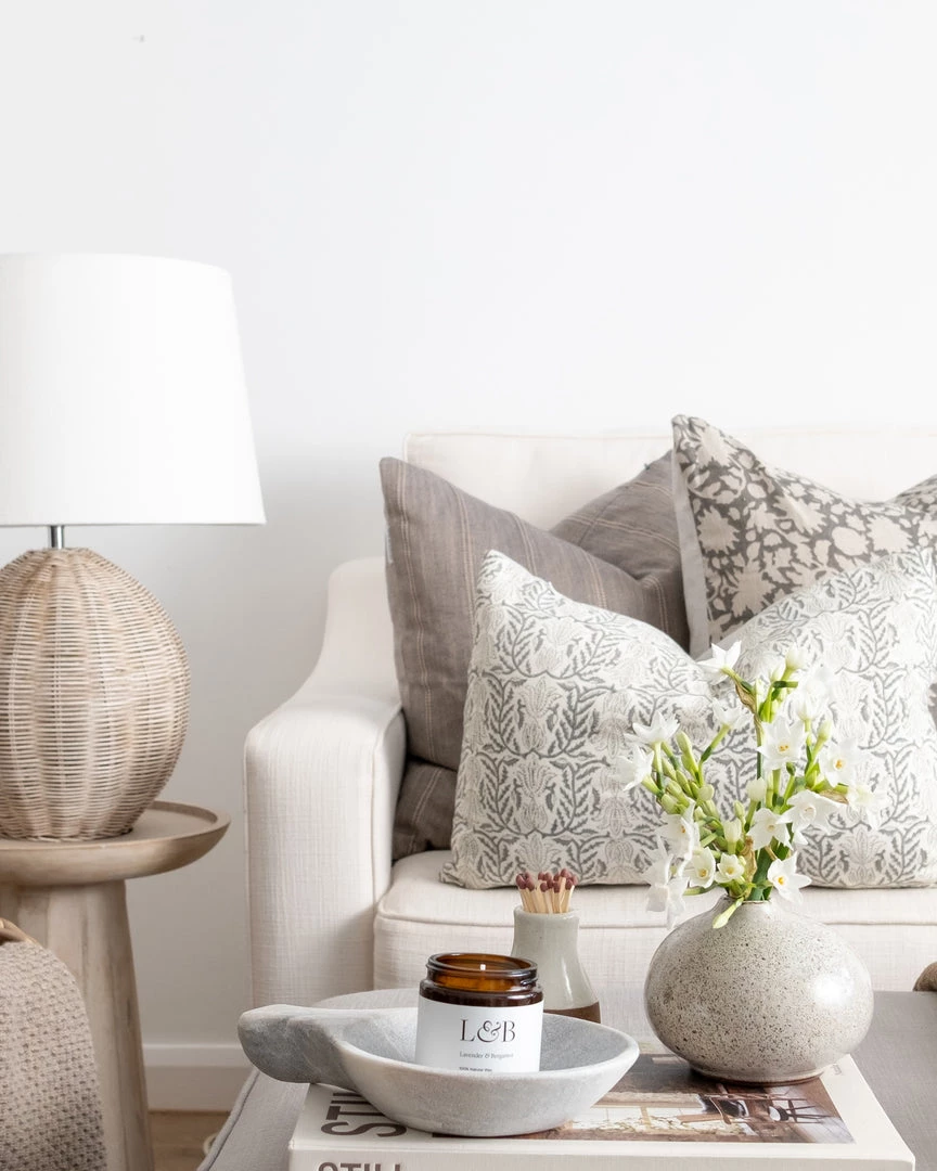 Hudson Home Cushions Anya Flora Lumbar Cushion