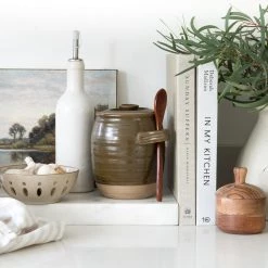 Bloomingville Moss Jar With Lid And Spoon Kitchen