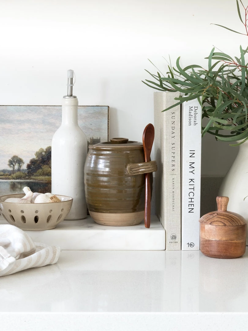 Bloomingville Moss Jar With Lid And Spoon Kitchen