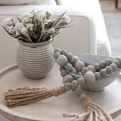 Heaven Sends Sale Wooden Beaded Garland - Grey