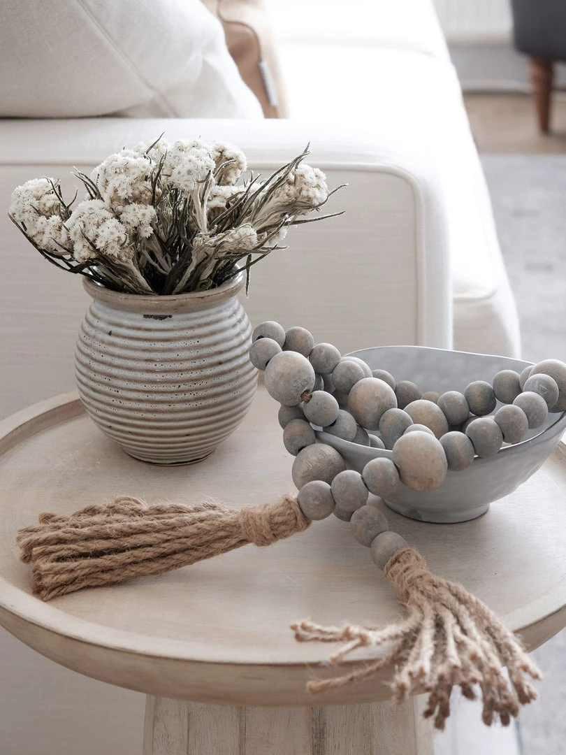 Heaven Sends Sale Wooden Beaded Garland - Grey