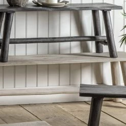 Gallery Direct Drop Ship Seating Abrama Bench Small - Charcoal