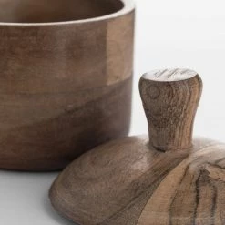 Bloomingville Mini Acacia Wood Jar Kitchen