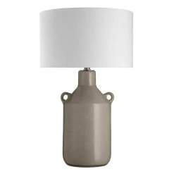 Bundle Ademia Ceramic Bottle Lamp With White Shade Sale