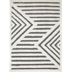 Asiatic Drop Ship Adiana Shard Black And White Rug