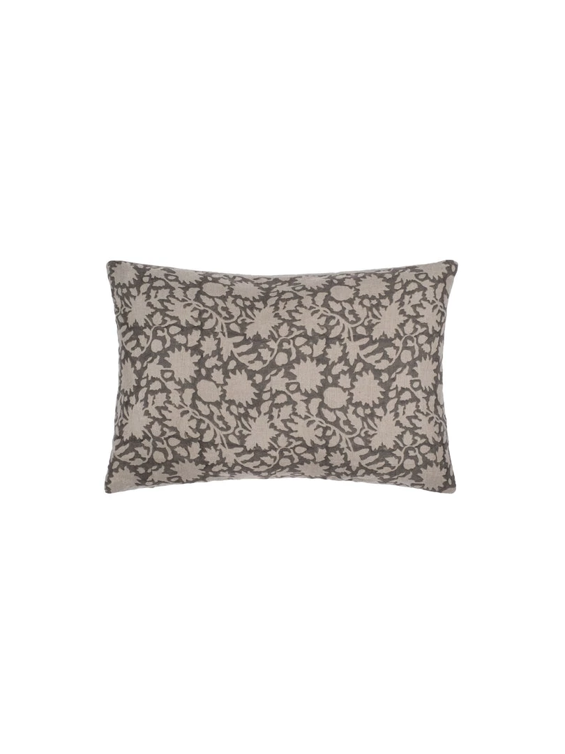 Hudson Home Cushions Amelia Flora Natural Lumbar Cushion