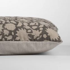 Hudson Home Cushions Amelia Flora Natural Lumbar Cushion