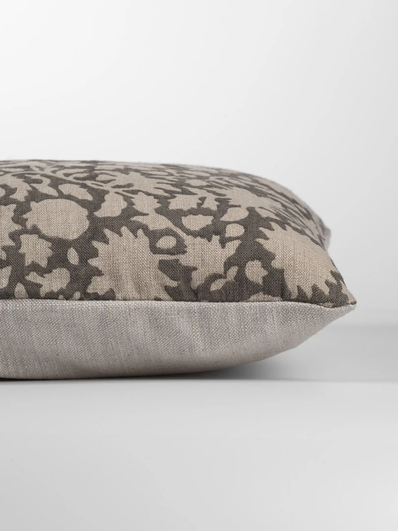 Hudson Home Cushions Amelia Flora Natural Lumbar Cushion