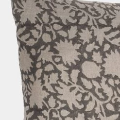 Hudson Home Amelia Flora Natural Cushion