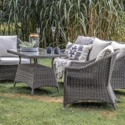 Gallery Direct Drop Ship Amira Garden Lounge Dining Set - Grey