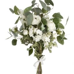 Bundle Faux Arrangements Faux Silver Dollar Eucalyptus & Lilac Arrangement