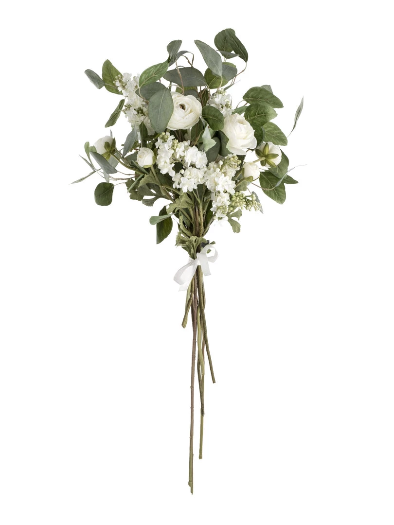 Bundle Faux Arrangements Faux Silver Dollar Eucalyptus & Lilac Arrangement