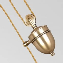 Elstead Drop Ship Avignon Aged Brass Rise And Fall Pendant Pendants