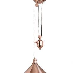Elstead Drop Ship Avignon Polished Copper Rise And Fall Pendant Pendants