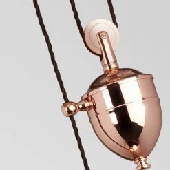 Elstead Drop Ship Avignon Polished Copper Rise And Fall Pendant Pendants