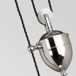 Elstead Drop Ship Pendants Avignon Polished Nickel Rise And Fall Pendant