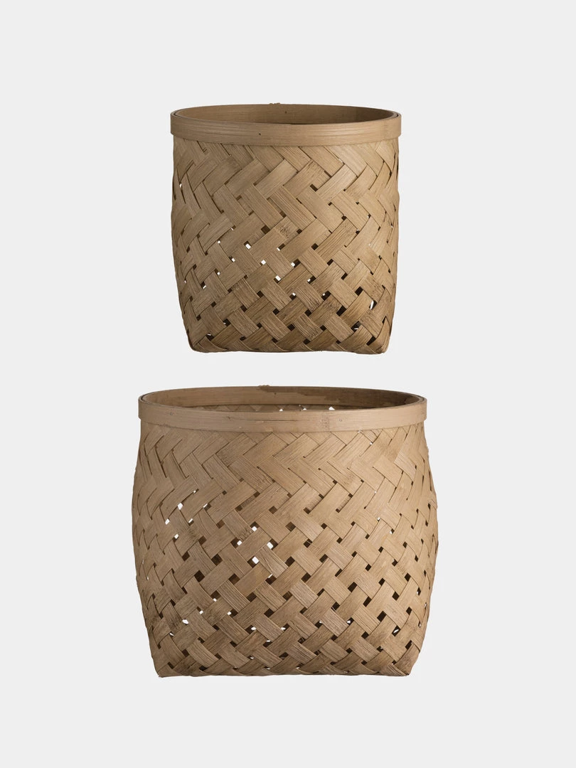 IB Laursen Bamboo Braided Basket