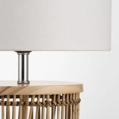 Pacific Bayu Natural Ribbed Small Table Lamp