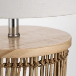 Pacific Bayu Natural Ribbed Small Table Lamp