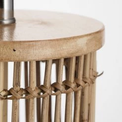 Pacific Bayu Natural Ribbed Tall Table Lamp Table Lamps