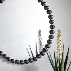 Gallery Direct Drop Ship Bellagio Black Bobble Round Mirror New