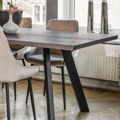 Rowico Drop Ship Bern Dining Table – Dark | Smoke Finish New