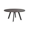 Rowico Drop Ship Bern Round Dining Table – Dark | Smoke Finish New