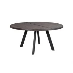 Rowico Drop Ship Bern Round Dining Table – Dark | Smoke Finish New