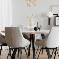 Rowico Drop Ship Bern Round Dining Table – Natural Finish New