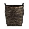 Coach House Black Wash Bamboo Basket