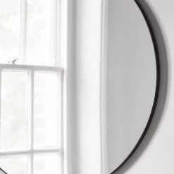 Gallery Direct Drop Ship Mirrors Black Round Mirror