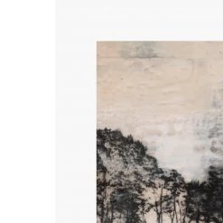 Zig Zag Art Blush Treeline Art Print