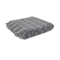 Tweedmill Brampton Check Slate Throw Throws & Quilts