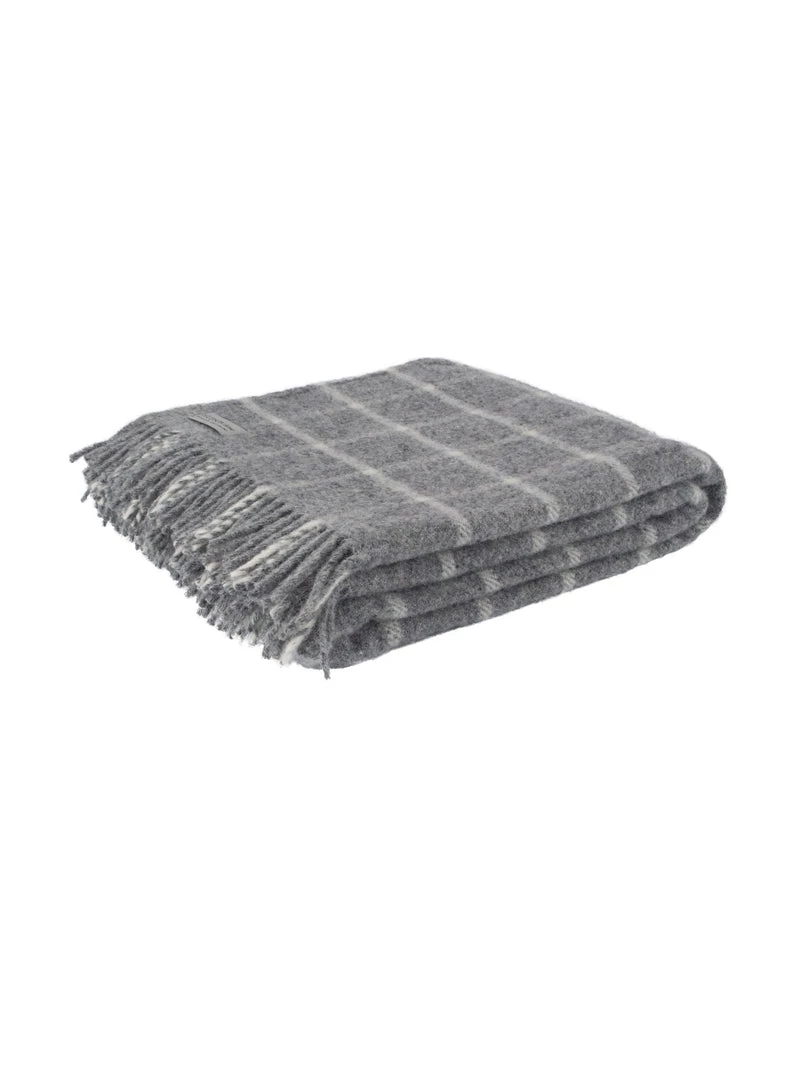 Tweedmill Brampton Check Slate Throw Throws & Quilts