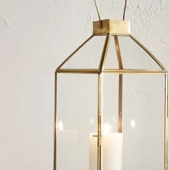 Pacific Drop Ship Fire Lanterns Brass Lantern - Wide