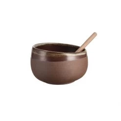 Morgan & Wright Kitchen Ceramic Salt Cellar & Spoon