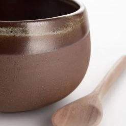 Morgan & Wright Kitchen Ceramic Salt Cellar & Spoon