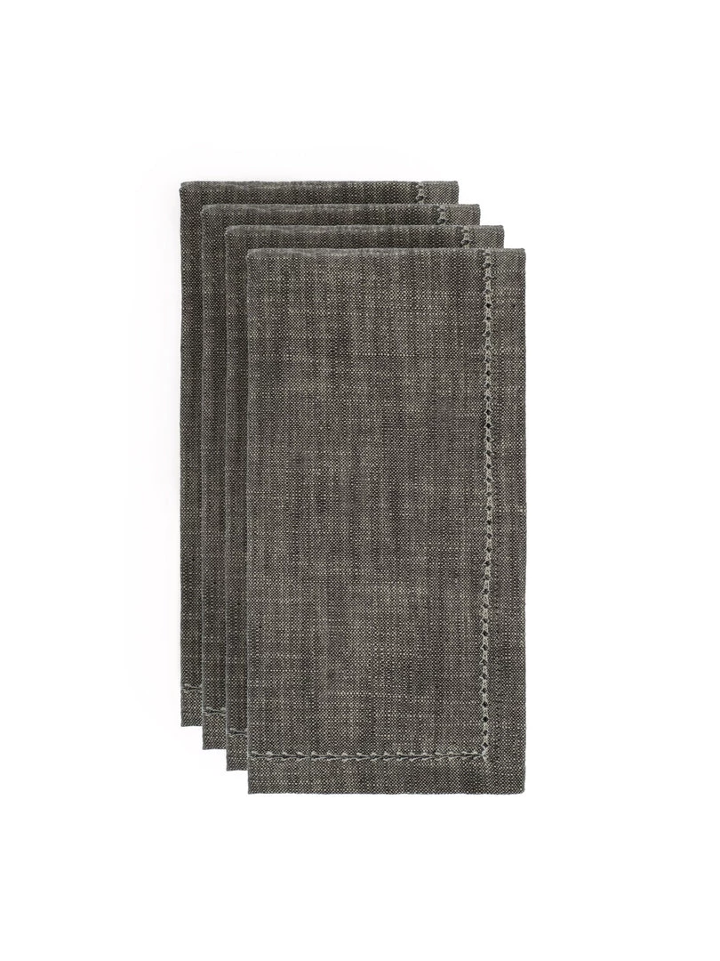 Waltons Kitchen Chambray Iron Grey Napkin Set Of 4