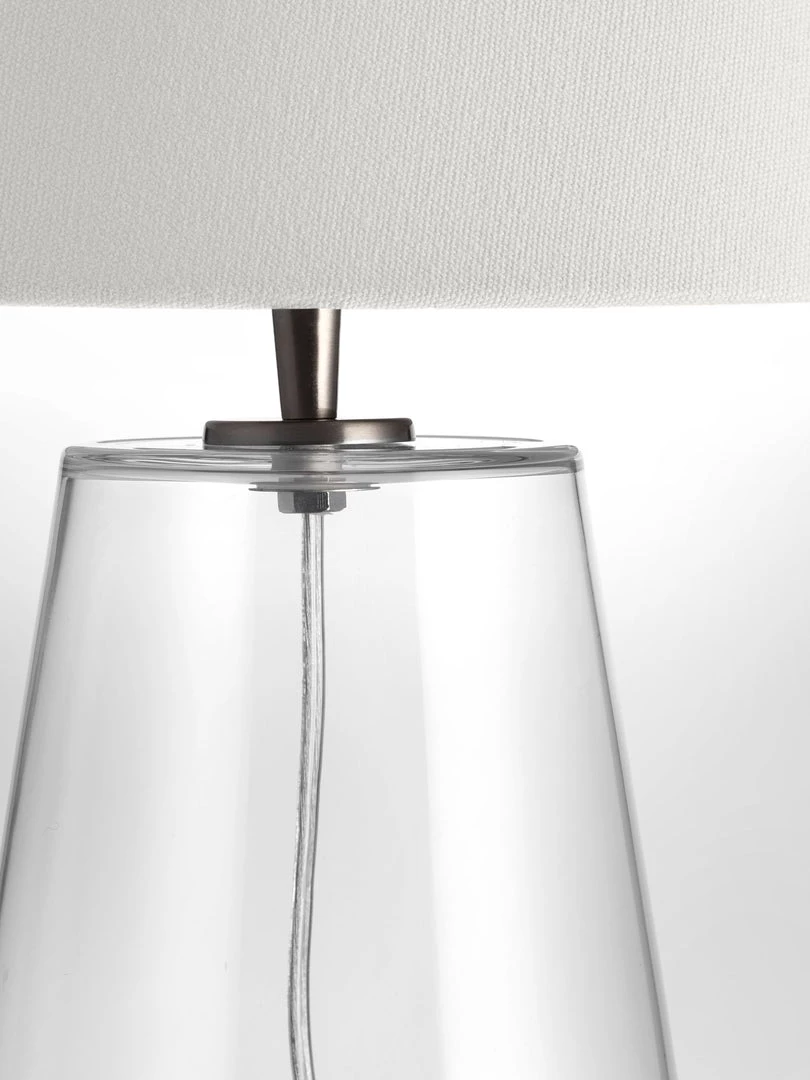 Bundle Connie Glass Lamp White Drum Shade