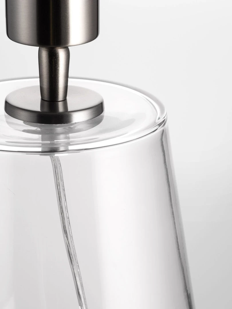 Bundle Connie Glass Lamp White Drum Shade