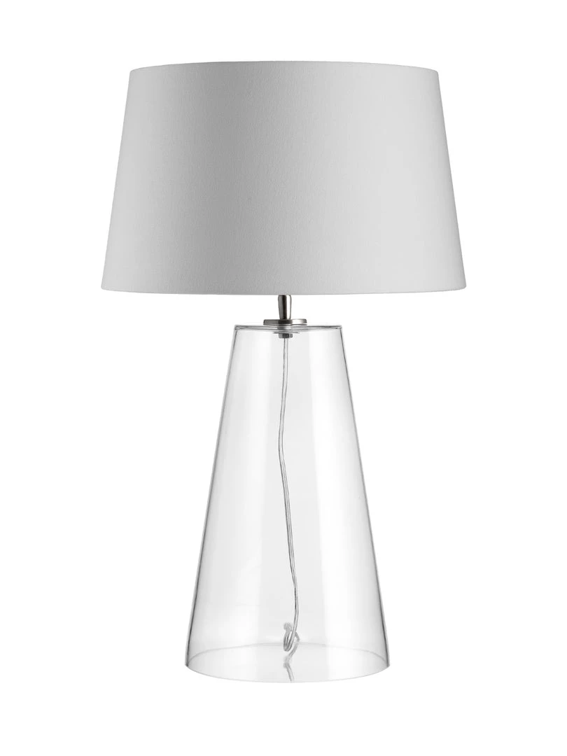 Bundle Connie Glass Lamp White Taper Shade