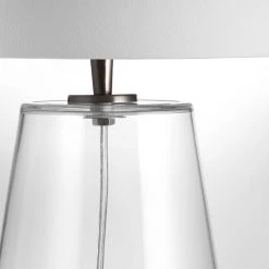 Bundle Connie Glass Lamp White Taper Shade